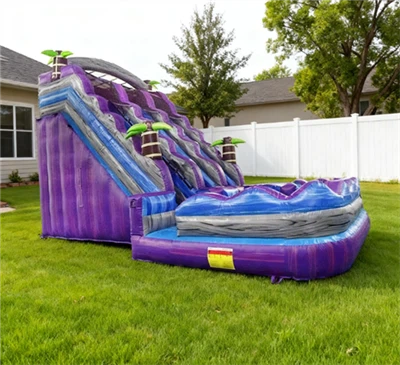 Eğimli shishiriladigan suv slayd