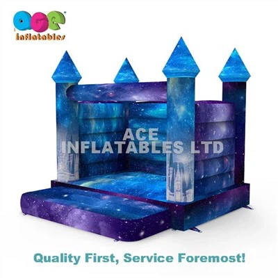 Puflanadigan yulduzli osmon bouncy qal'asi